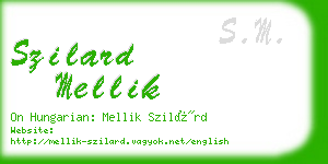 szilard mellik business card